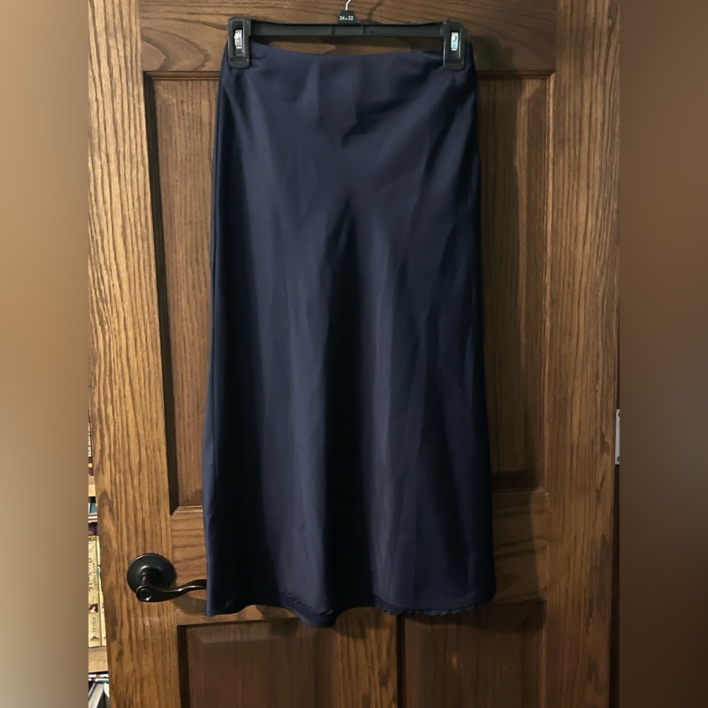 SHEIN Classic Navy Midi Skirt